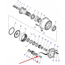 72162360 front axle of the satellite wheel