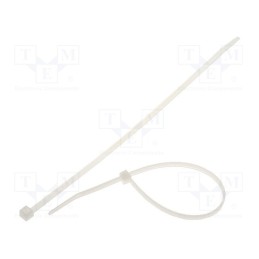 100 pcs x HELLERMANNTYTON - 111-03419 - Cable tie, L: 190mm, W: 3.5mm, polyamide, 135N, natural, Ømax: 50mm
