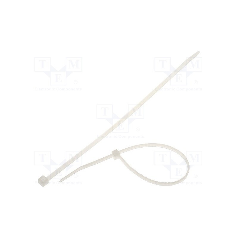 100 pcs x HELLERMANNTYTON - 111-03419 - Cable tie, L: 190mm, W: 3.5mm, polyamide, 135N, natural, Ømax: 50mm