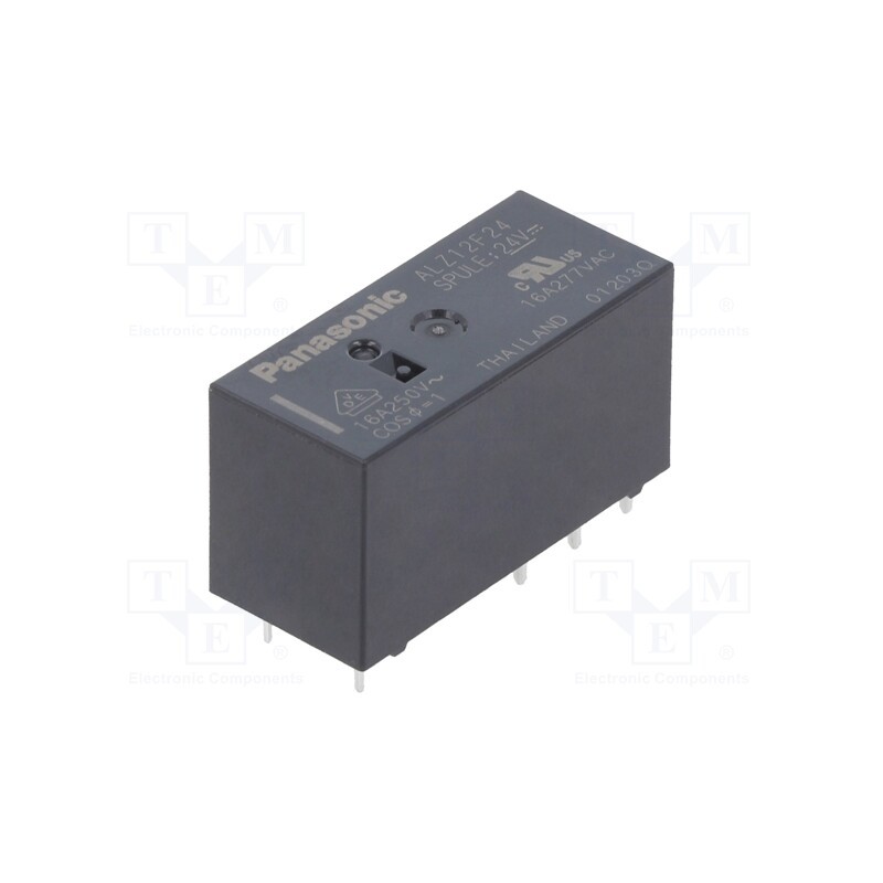 1 pcs x PANASONIC - ALZ12F24T - Relay: electromagnetic, SPDT, Ucoil: 24VDC, Icontacts max: 16A