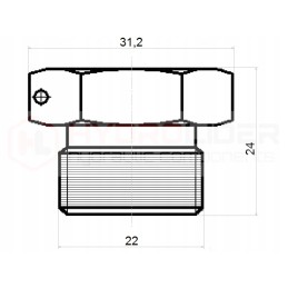 Metric thread plug M22x1 5 for plugging the cable