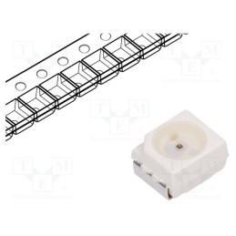 2 pcs x BROADCOM (AVAGO) - HSMA-A100-Q00J1 - LED, SMD, 3528,PLCC2, amber, 71.5÷100mcd, 3.5x2.8x1.9mm, 120°, 20mA