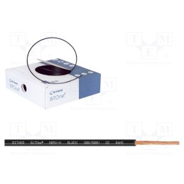 100 m x BITNER - IG2050.03 - Wire, BiTOne,H05V-K, stranded, Cu, 0.5mm2, PVC, black, 300V,500V
