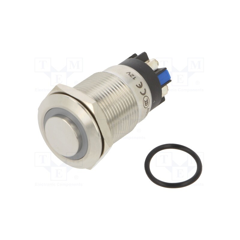 1 pcs x ONPOW - LAS1GQH-11E/L/B/12V/S - Switch: vandal resistant, Pos: 2, SPDT, 3A/220VAC, 5A/24VDC, IP65