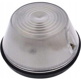 Round marker lamp 12 24v white, screw-on shaft