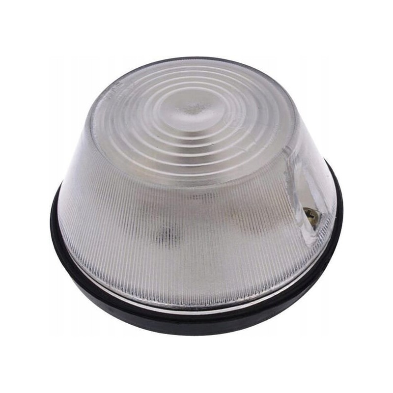 Round marker lamp 12 24v white, screw-on shaft