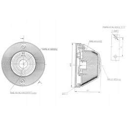 Round marker lamp 12 24v white, screw-on shaft