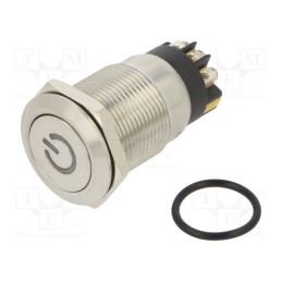 1 pcs x ONPOW - LAS1GQF-11DT/L/W/24V/S - Switch: vandal resistant, Pos: 2, SPDT, 3A/220VAC, 5A/24VDC, IP65