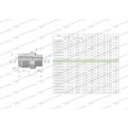 Hydraulic connection bb 9 16 unf jic xm