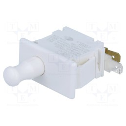 1 pcs x C&K - DS1D6CQ2 - Switch: door, Pos: 2, SPDT, 10A/250VAC, white, on panel, 1.5kV