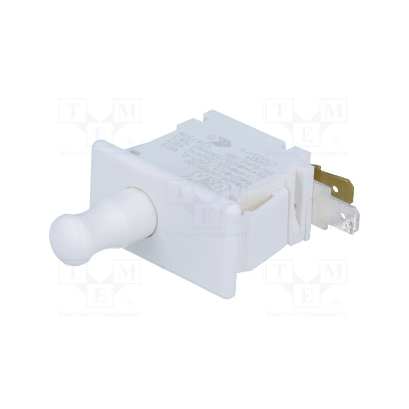 1 pcs x C&K - DS1D6CQ2 - Switch: door, Pos: 2, SPDT, 10A/250VAC, white, on panel, 1.5kV