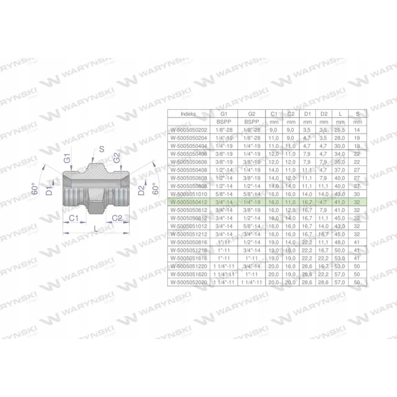 Inch bb 1 4 hydraulic reducing connector
