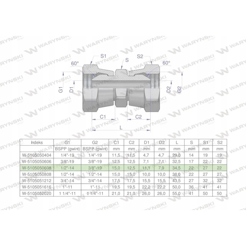 Inch aa 3 8 hydraulic reducing connector