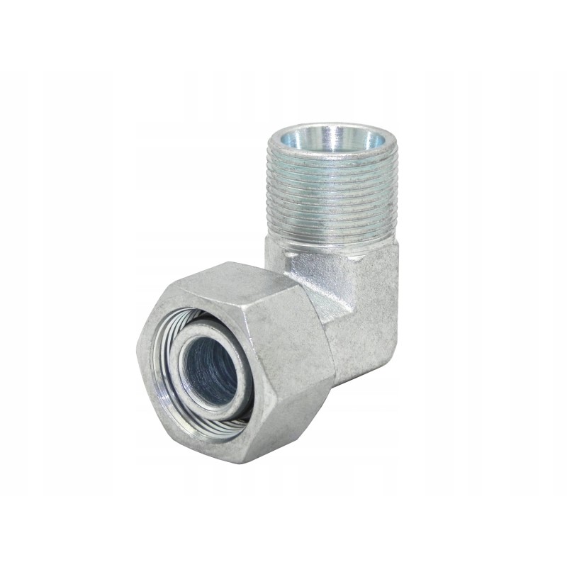 Hydraulic elbow connector with nut M36x2 28l