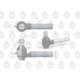 Ball joint II threaded with nut C 360 C385