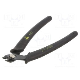 1 pcs x PIERGIACOMI - TR 25 L 25 D - Pliers, cutting,miniature,curved, ESD, 160mm, blackened tool