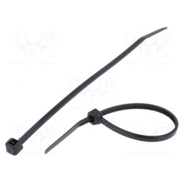 100 pcs x KSS WIRING - CV140SB - Cable tie, L: 142mm, W: 2.5mm, polyamide, 78.5N, black, Ømax: 35mm