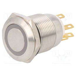 1 pcs x ONPOW - LAS1-GQ-11E/R/24V/S - Switch: vandal resistant, Pos: 2, SPST, 1A/250VAC, IP65, red, 24V