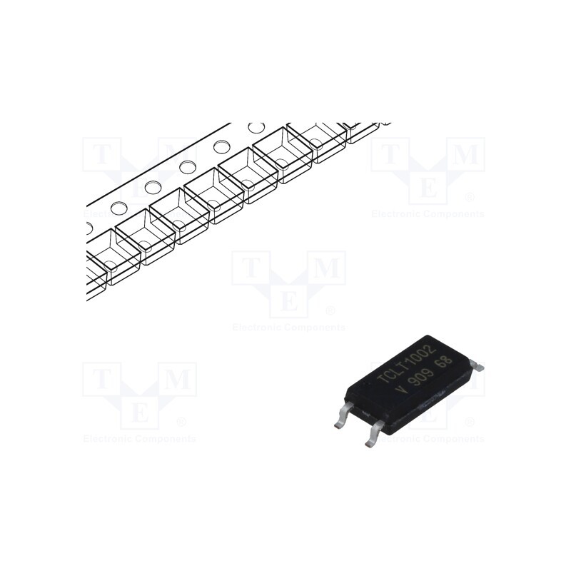 2 pcs x VISHAY - TCLT1002 - Optocoupler, SMD, Ch: 1, OUT: transistor, Uinsul: 5kV, Uce: 70V, SOP4L