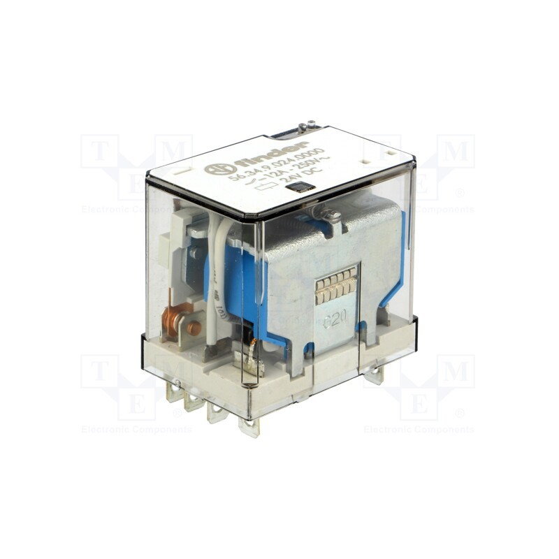 1 pcs x FINDER - 56.34.9.024.0000 - Relay: electromagnetic, 4PDT, Ucoil: 24VDC, Icontacts max: 20A