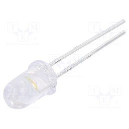 2 pcs x EVERLIGHT - 334-15/X2C1-1WYB/EU - LED, 5mm, white warm, 14250÷28500mcd, 15°, Front: convex, 2.8÷3.6V
