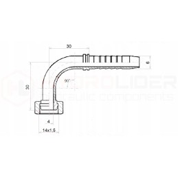 Dkm 90 clamping dn6 1 2sn m14x1 5 x10 hydrolider