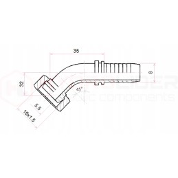 Dkm 45 clamping dn8 1 2sn m16x1 5 x10 hydrolider