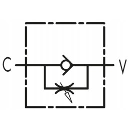 Hydraulic valve throttling 1 side vrfu 1 2 50l