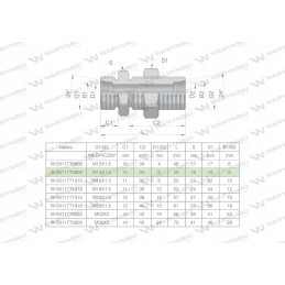 Hydro metric bulkhead connector bb m14x1 5 08l