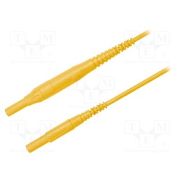 1 pcs x SCHu00dcTZINGER - MSFK B441 / 1 / 100 / GE - Test lead, 8A, banana plug 4mm,both sides, Len: 1m, yellow