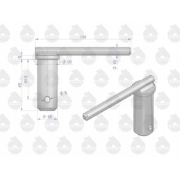 Upper hitch pin C 385 original Ursus