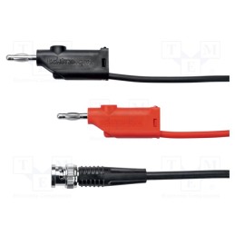 1 pcs x SCHu00dcTZINGER - KO 89-58 / 100 / SW - Test lead, Len: 1m, red and black, 1GHz, Plating: nickel plated