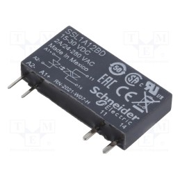 1 pcs x SCHNEIDER ELECTRIC - SSL1A12BD - Relay: solid state, Ucntrl: 15÷30VDC, Icntrl max: 6mA, 2A, 3.5kΩ