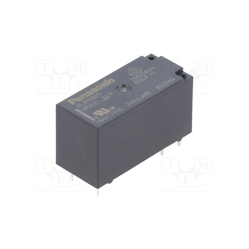 1 pcs x PANASONIC - ALZN5B05W - Relay: electromagnetic, SPST-NO, Ucoil: 5VDC, Icontacts max: 16A
