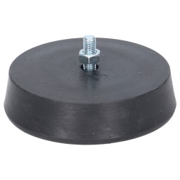 Red round reflector, screwed on, with a 65mm cover