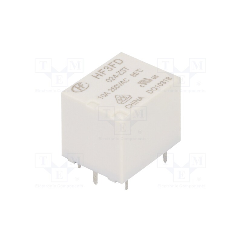1 pcs x HONGFA RELAY - HF3FD/024-ZST - Relay: electromagnetic, SPDT, Ucoil: 24VDC, 10A, 10A/250VAC, PCB