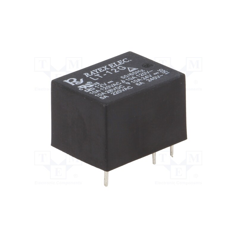 1 pcs x Recoy/RAYEX ELECTRONICS - LT-12G - Relay: electromagnetic, SPDT, Ucoil: 12VDC, Icontacts max: 10A