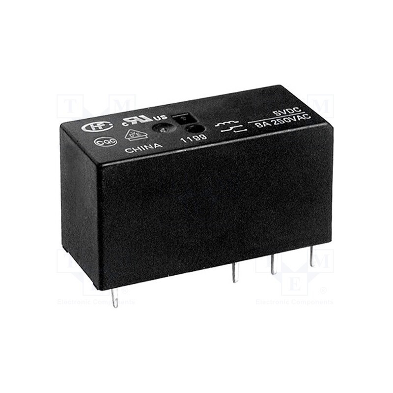 1 pcs x HONGFA RELAY - HF115F/024-2Z4A - Relay: electromagnetic, DPDT, Ucoil: 24VDC, 8A, 8A/250VAC, 8A/24VDC