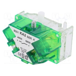 1 pcs x SCHNEIDER ELECTRIC - 9001KA2 - Contact block, 30mm, 9001K, Contacts: NO