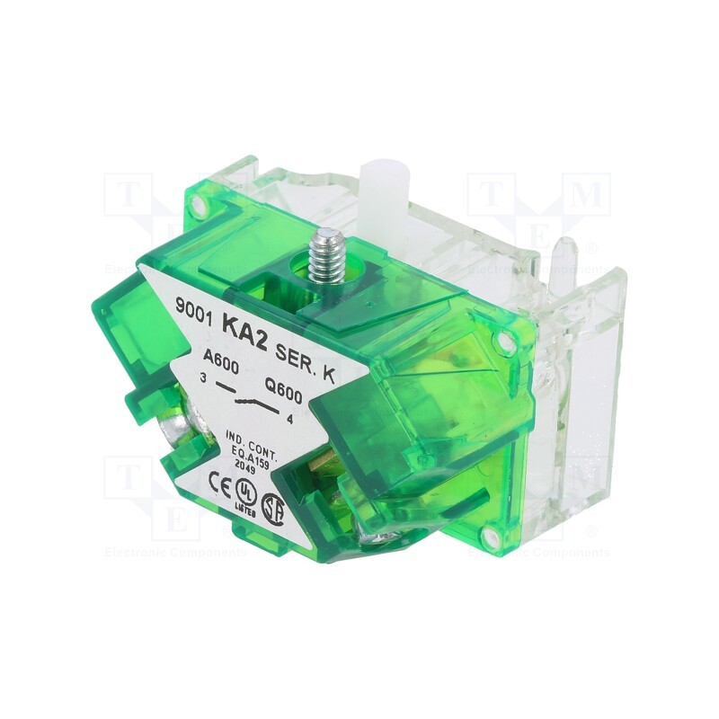1 pcs x SCHNEIDER ELECTRIC - 9001KA2 - Contact block, 30mm, 9001K, Contacts: NO