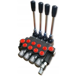 Connections to a 4-section hydraulic distributor, 40l