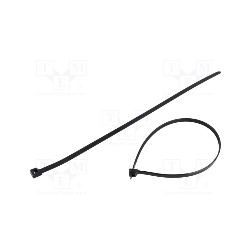 100 pcs x PANDUIT - PLT5H-C0 - Cable tie, L: 450mm, W: 8.9mm, polyamide, 778N, black, Ømax: 127mm