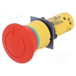 1 pcs x SCHNEIDER ELECTRIC - XB7NS8444 - Switch: emergency stop, 22mm, Stabl.pos: 2, NC x2, red, none, IP54