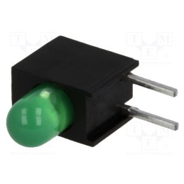 2 pcs x KINGBRIGHT ELECTRONIC - L-1384AD/1GD - LED, in housing, green, 3.4mm, No.of diodes: 1, 20mA, 60°, 2.2÷2.5V