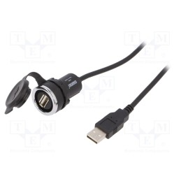 1 pcs x EMAS - T0-BUSB - USB socket, 22mm, IP65, on panel, 1.5m, plastic