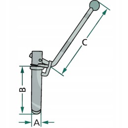Hitch pin 31mm 630mm