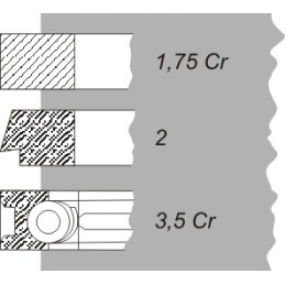 Piston rings for the mb 95 50mm engine