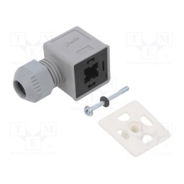 1 pcs x DANFOSS-042N1256 - Accessories: plug for coil, IP67, cool white,grey, 250V