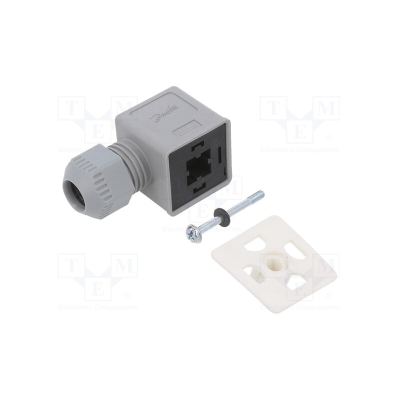 1 pcs x DANFOSS-042N1256 - Accessories: plug for coil, IP67, cool white,grey, 250V