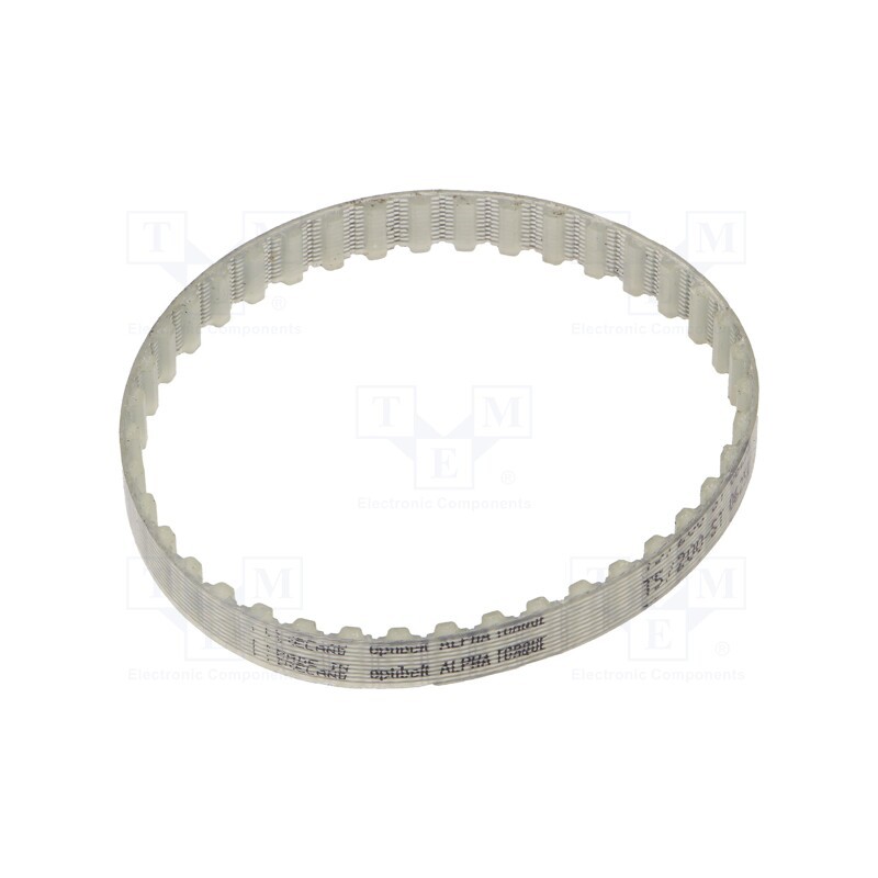1 pcs x OPTIBELT - T5 200 877ZA - Timing belt, T5, W: 8mm, H: 2.2mm, Lw: 200mm, Tooth height: 1.2mm